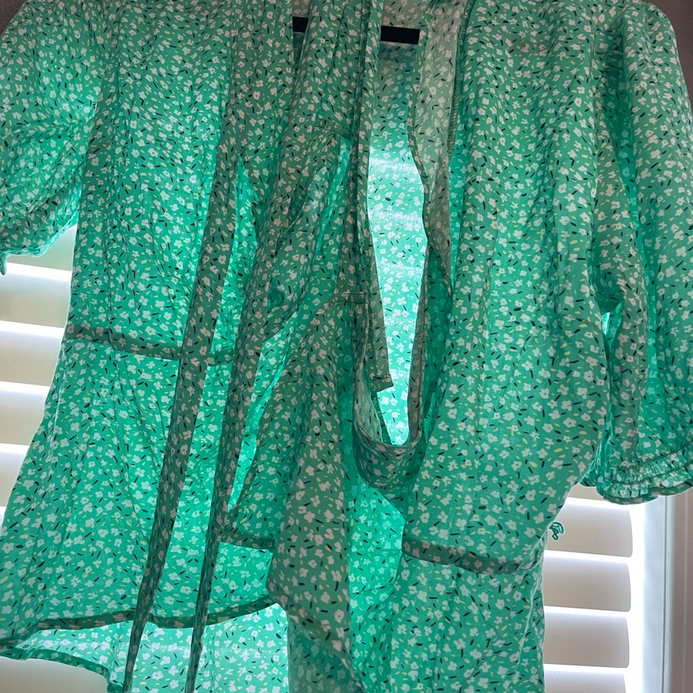 Old Navy Ruffle Tie Blouse